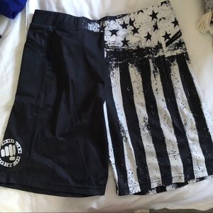 Feed Me Fight Me workout shorts
